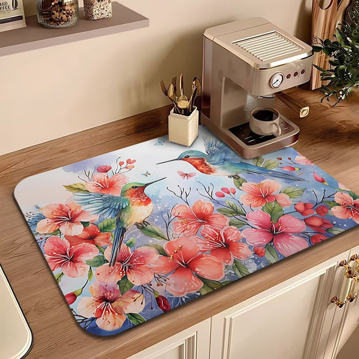 Floral Printed Kitchen Mat Kalsten