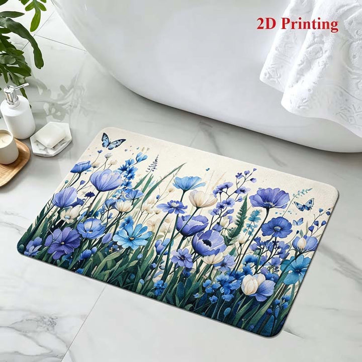 Floral-Themed Comfort Bath Mat Kalsten