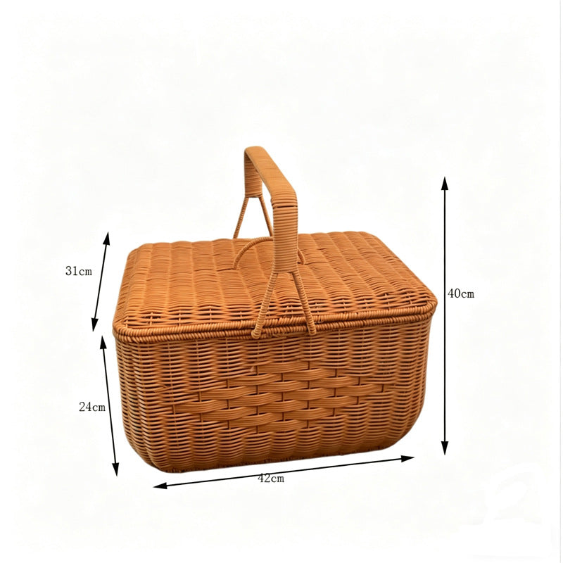 Elegant Woven Picnic Basket Kalsten