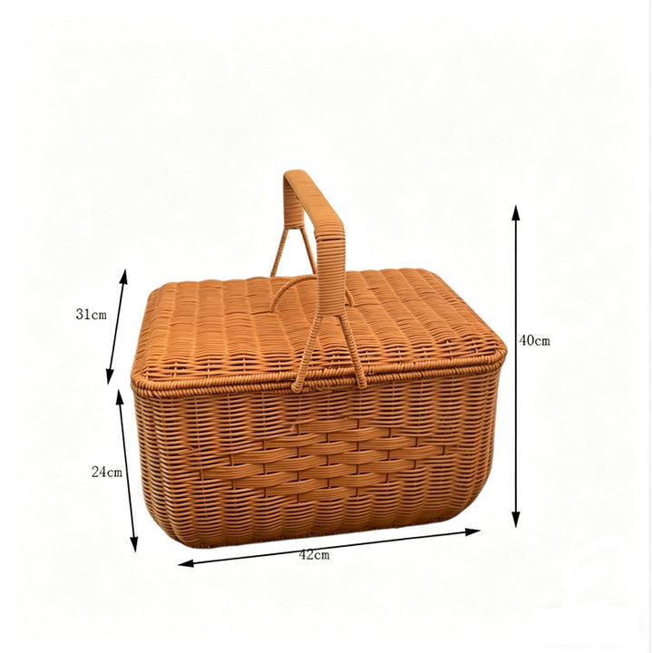 Elegant Woven Picnic Basket Kalsten