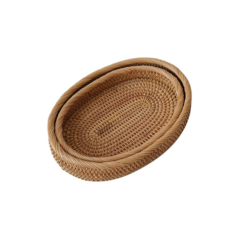 Oval storage basket made of handwoven material Kalsten