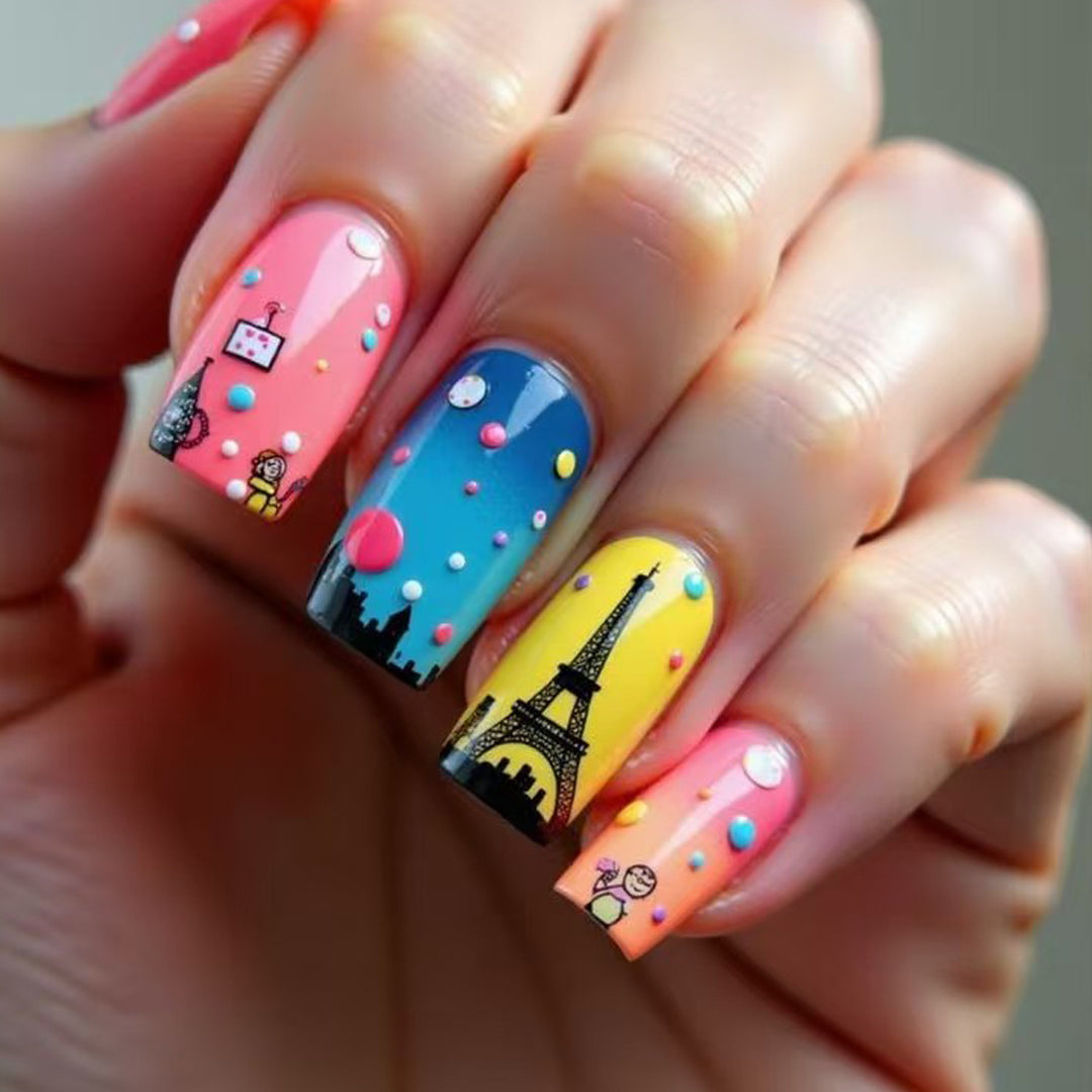 Creative Nail Art with Parisian Motifs Kalsten