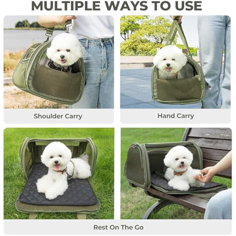Transport box for pets with breathable mesh inserts Kalsten