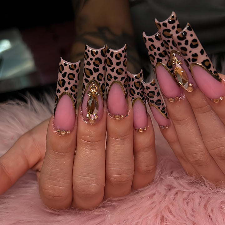 Luxury Leopard Print Press-On Nail Extensions Kalsten