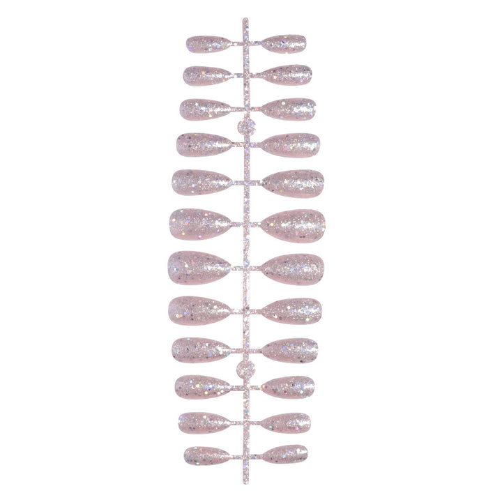 Sparkling Glittery Almond-Shape Press-On Nails Kalsten