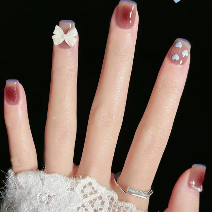 Decorative Floral Press-On Nail Art Set Kalsten