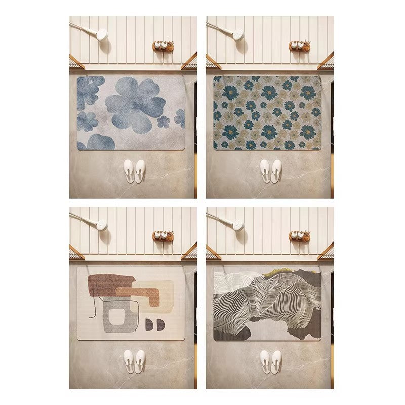 Floral Patterned Entryway Mat