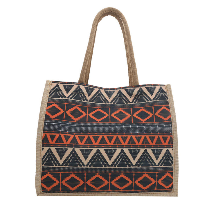 Artistic Patterned Canvas Tote Bag