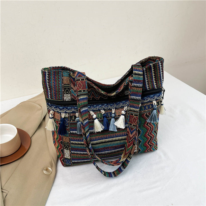 Artistic Geometric Print Tote Bag