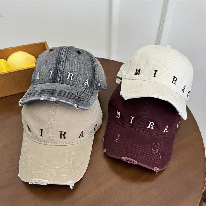 Women's Distressed Denim Baseball Cap Kalsten
