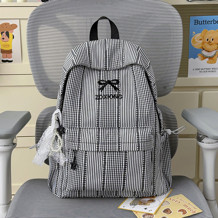 Adorable Striped Graphic Backpack Kalsten