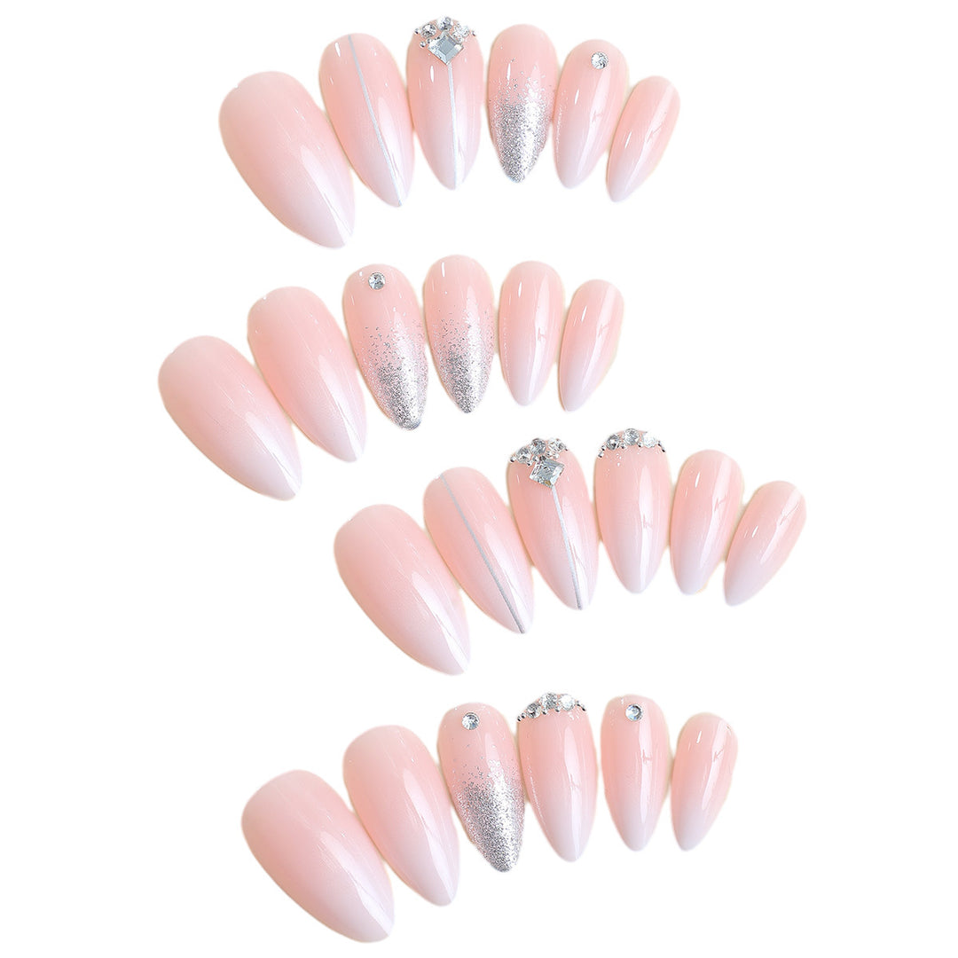 Artificial nail set with elegant glitter accents Kalsten