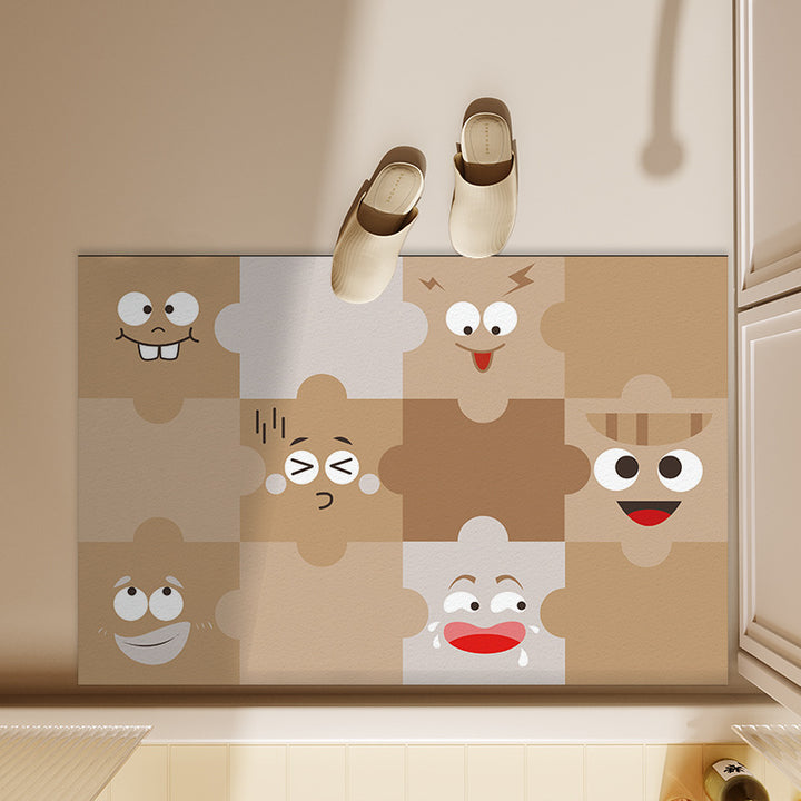 Fun-Themed Puzzle Design Area Mat