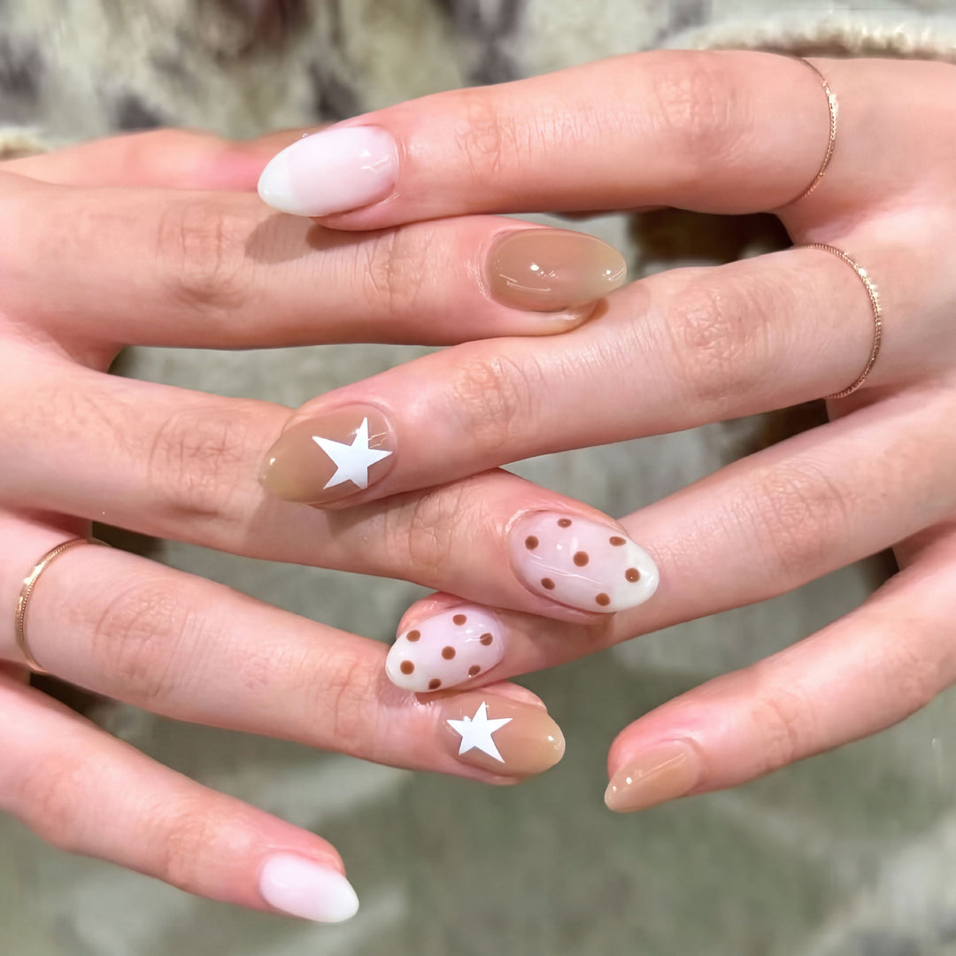 Artistic Star and Dot Nail Art Set