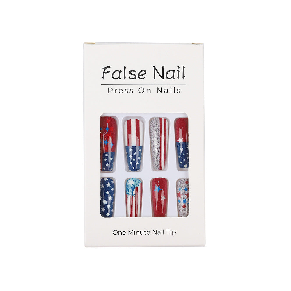 Creative Nail Art with Patriotic Design Kalsten