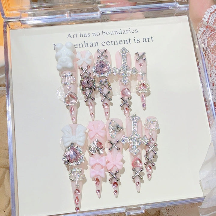 Artistic 3D Decorative Nail Art Tips Set