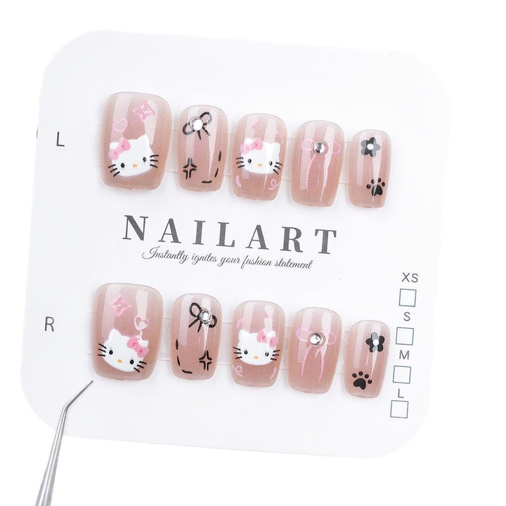 Playful Character-Themed Press-On Nail Set Kalsten