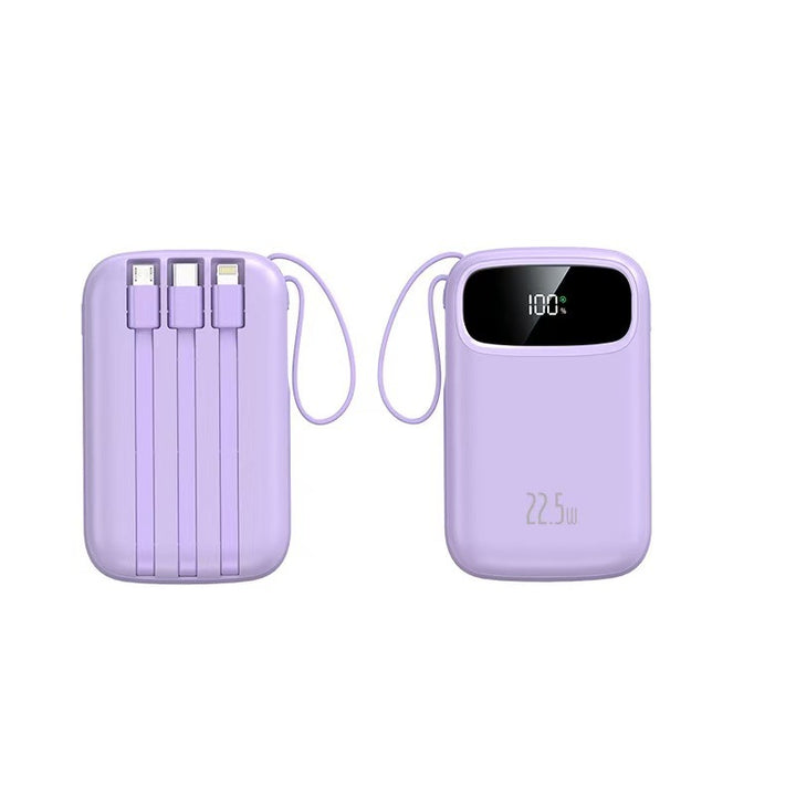 Power bank with integrated charging cable and digital display Kalsten