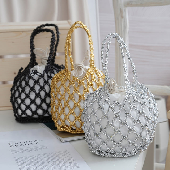 Net shopping bag with braided design Kalsten