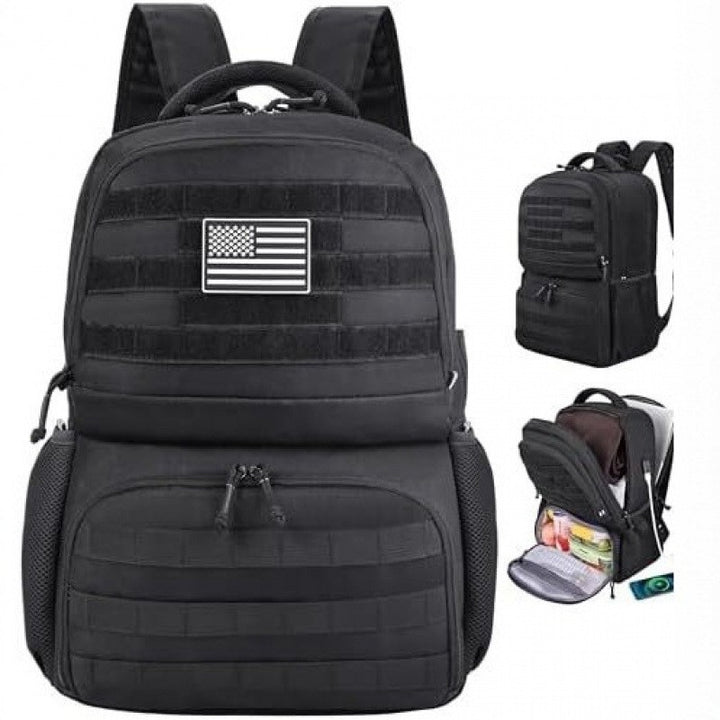 Multifunctional Backpack with Multiple Compartments and Attachment Options Kalsten