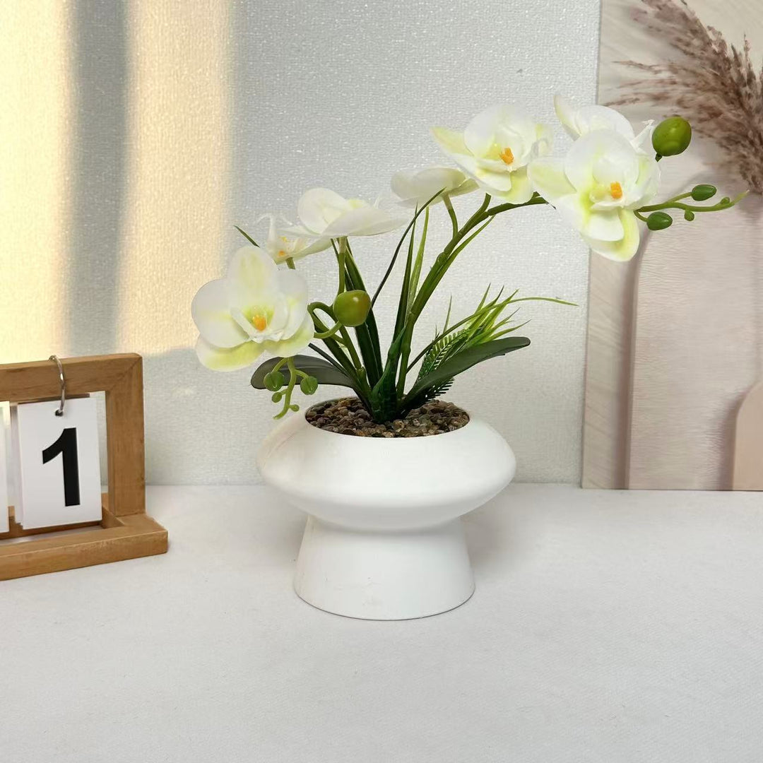 Elegant Artificial Orchid Floral Centerpiece