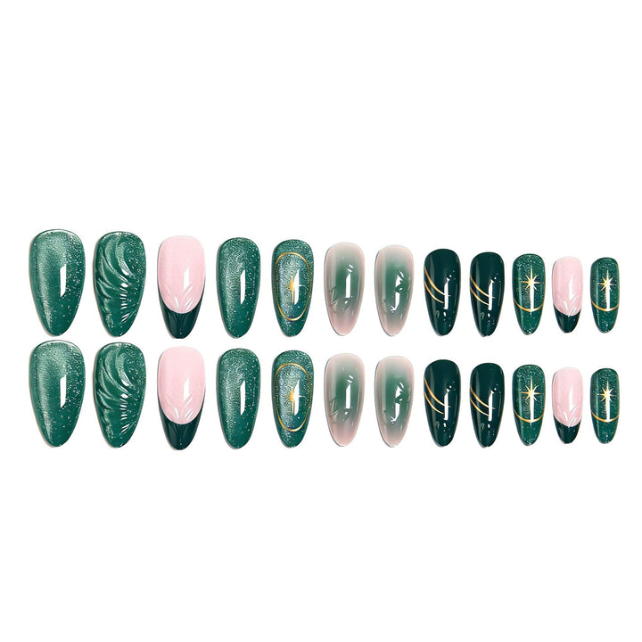 Artificial nails with luxurious metallic and glitter details Kalsten