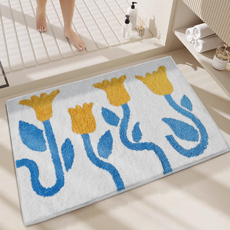 Geometric Plush Bath Mat