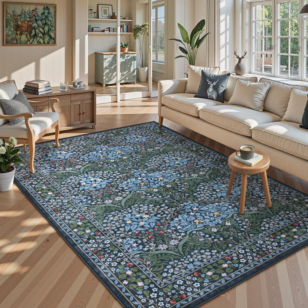 Floral Pattern Area Rug Kalsten