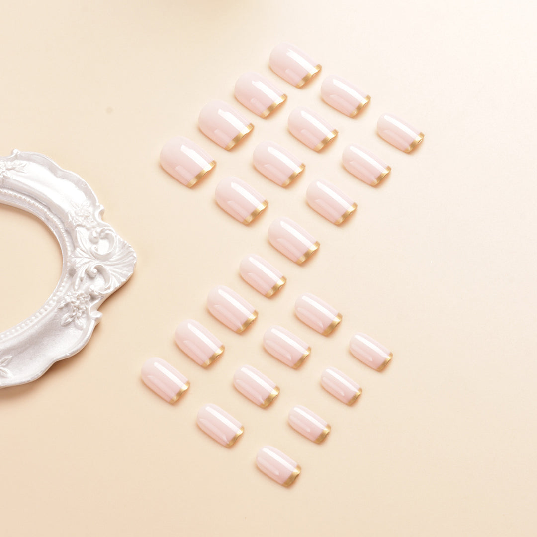 Elegant Glossy French Nail Tips Kalsten