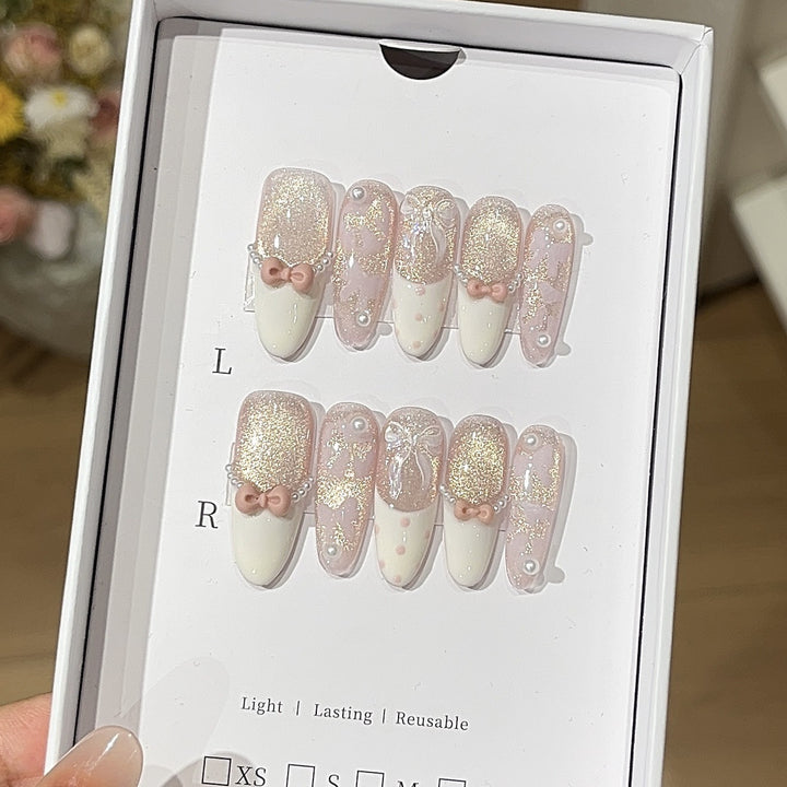 Decorative 3D Nail Art Press-On Set Kalsten