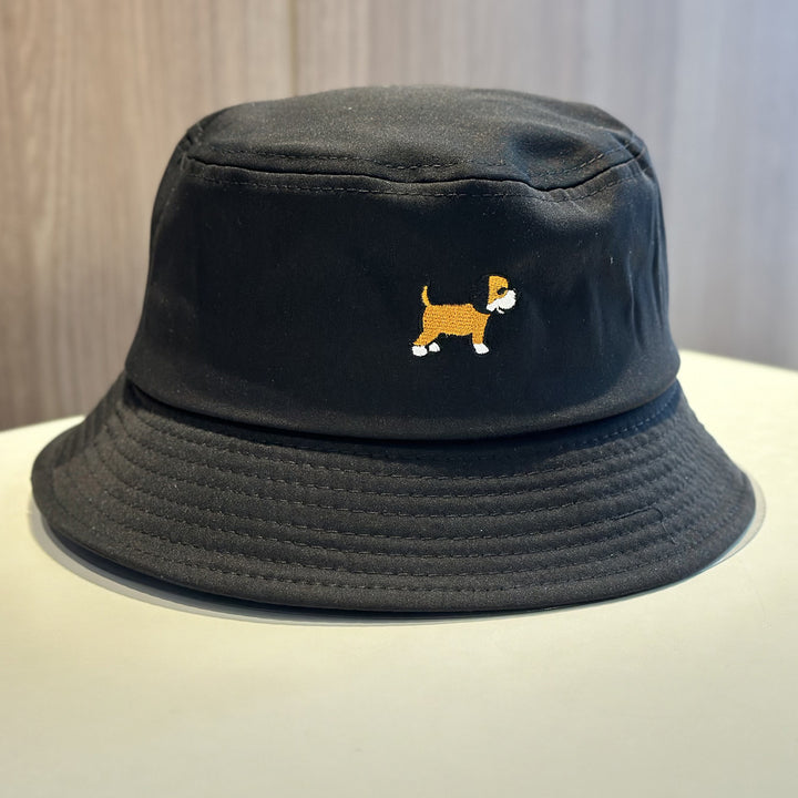 Embroidered Dog-Themed Bucket Hat