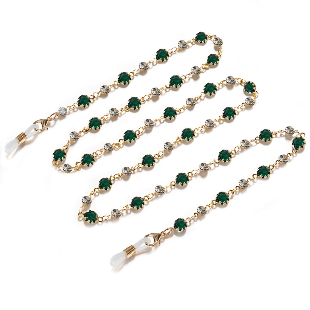 Elegant Gemstone Eyewear Chain Kalsten