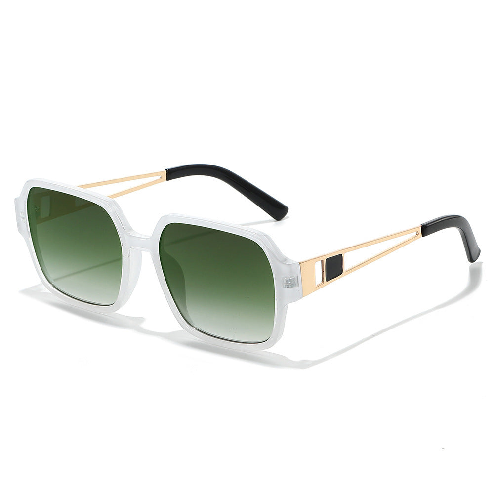 Chic Oversized Square Sunglasses with Decorative Accents Kalsten