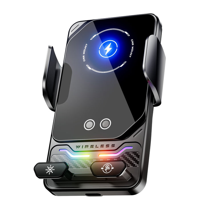 Unisex Qi-enabled smartphone holder with automatic fastening Kalsten