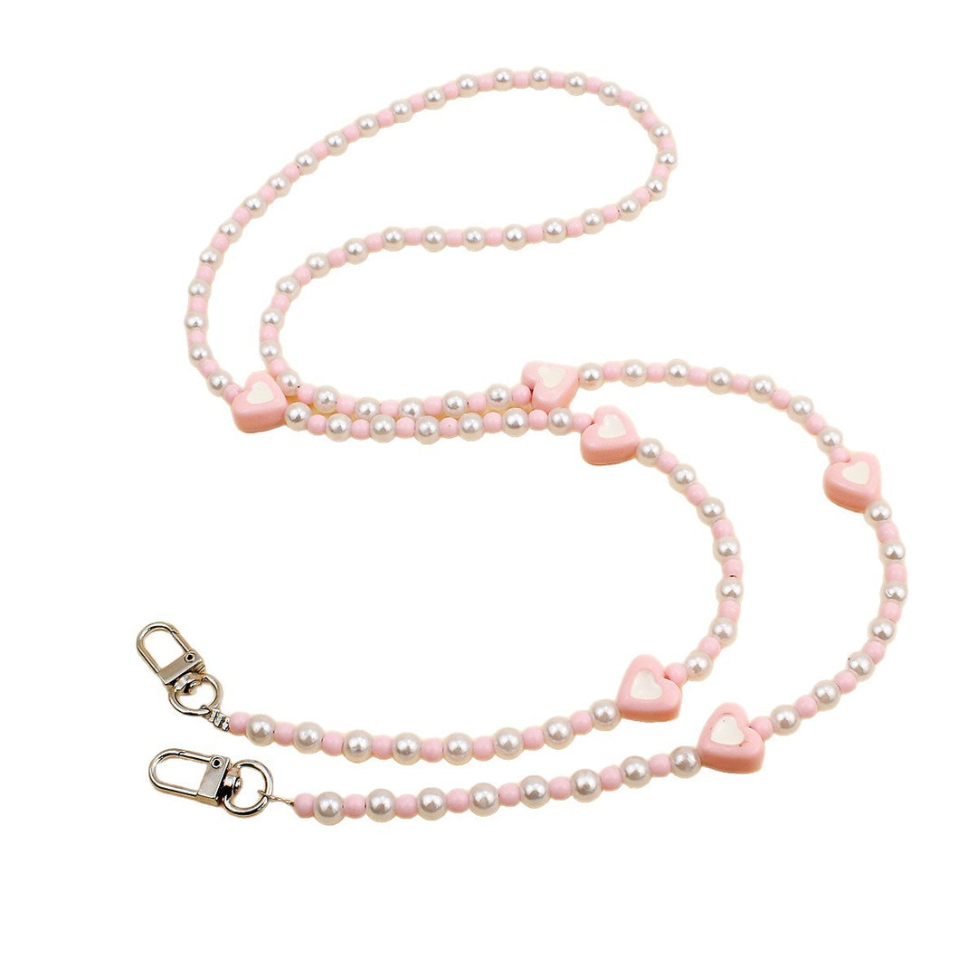 Heart-Embellished Beaded Eyewear Chain Kalsten