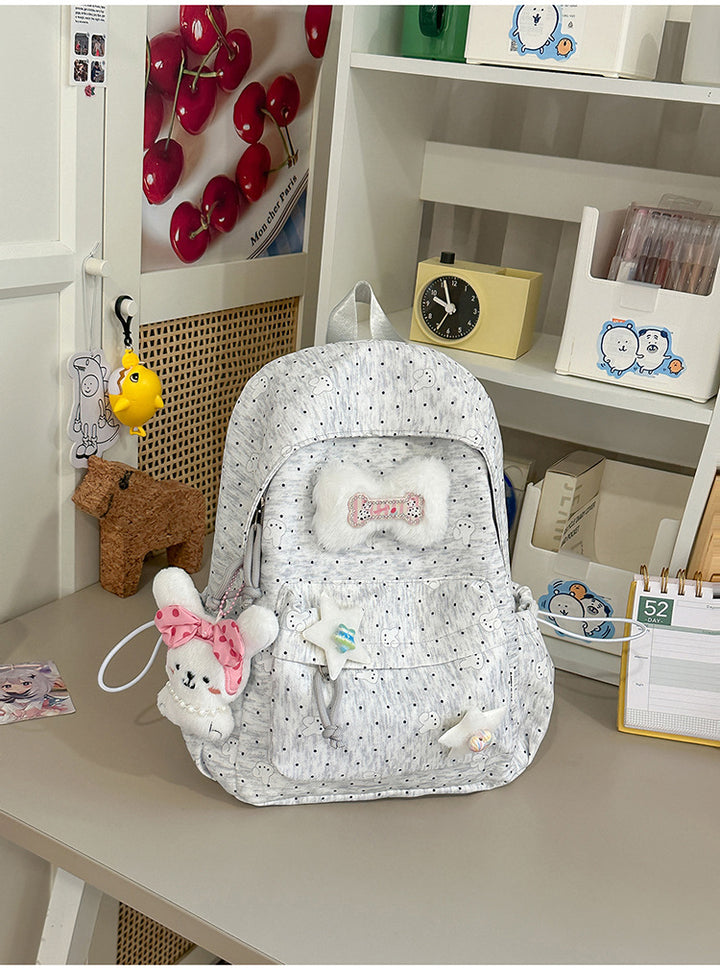 Cute Plush Embellished Backpack Kalsten