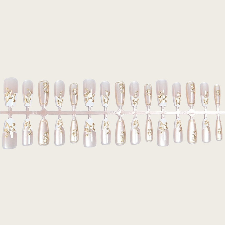 Floral Accented Press-On Nail Set Kalsten