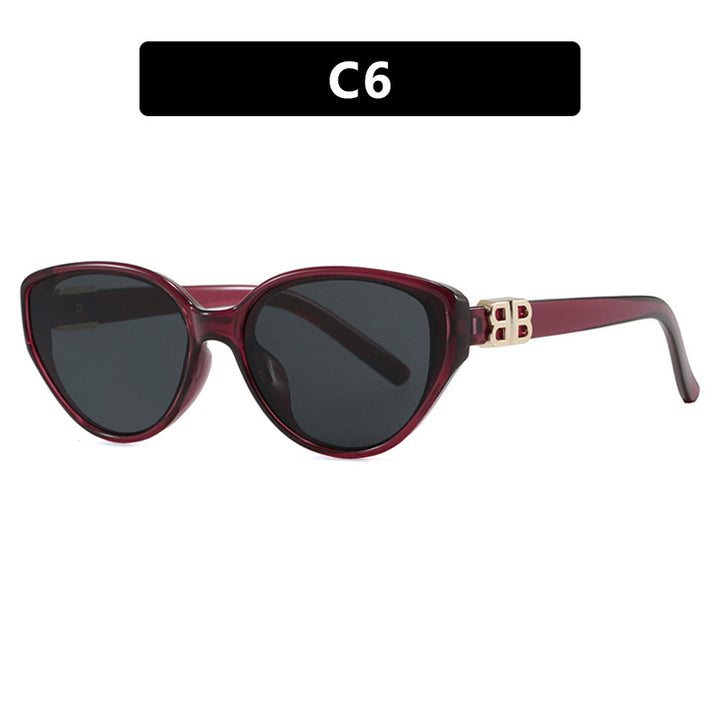 Women's fashionable cat-eye sunglasses with elegant metal frame and UV protection Kalsten