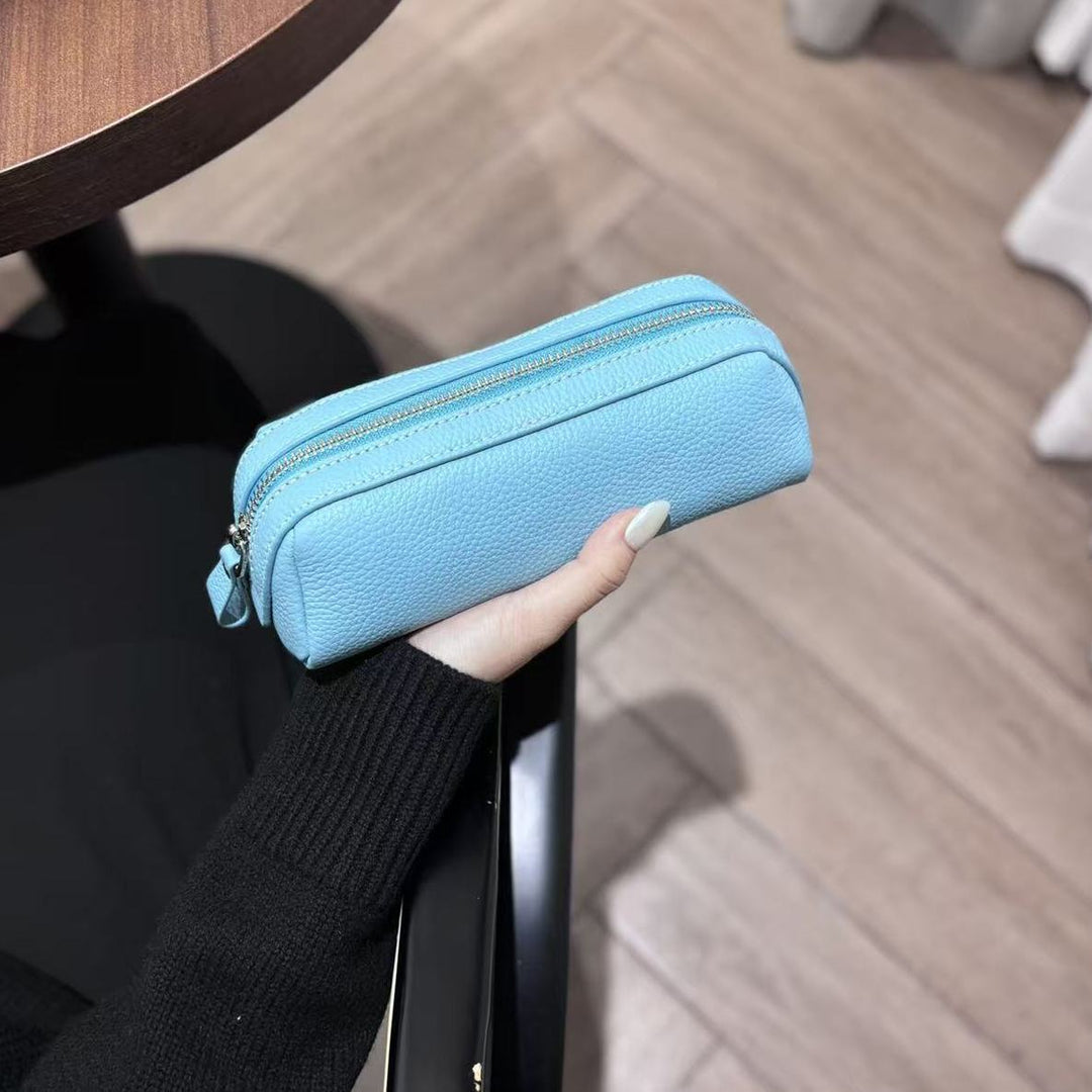 Textured Leather Pencil Case