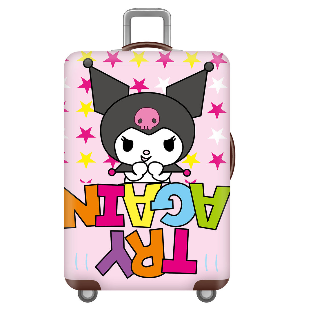 Unisex children's suitcase with reinforced hard shell, telescopic handle and Kuromi motif Kalsten