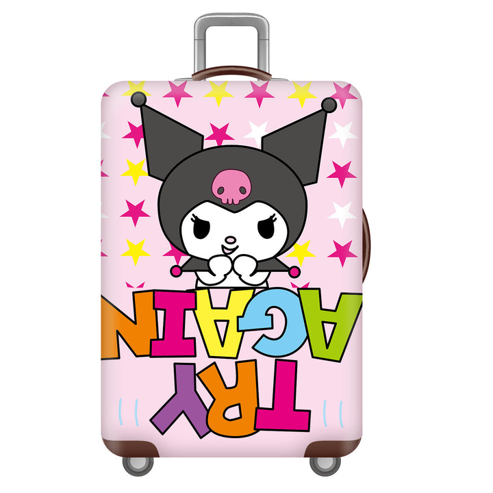 Unisex children's suitcase with reinforced hard shell, telescopic handle and Kuromi motif Kalsten