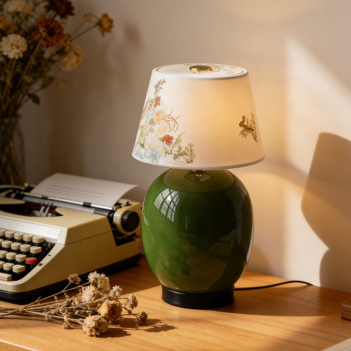 Floral Patterned Table Lamp