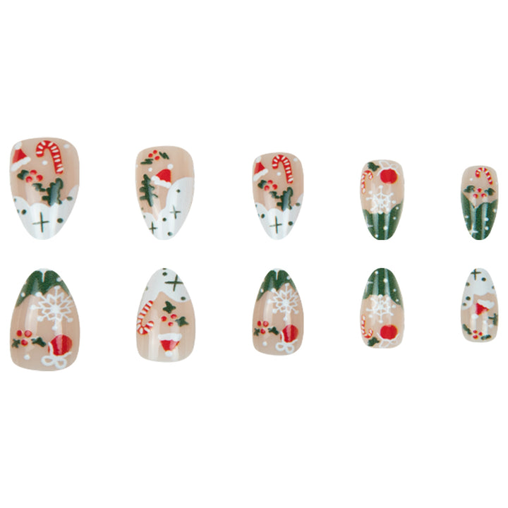 Festive Holiday-Themed Stiletto Nail Art Kalsten