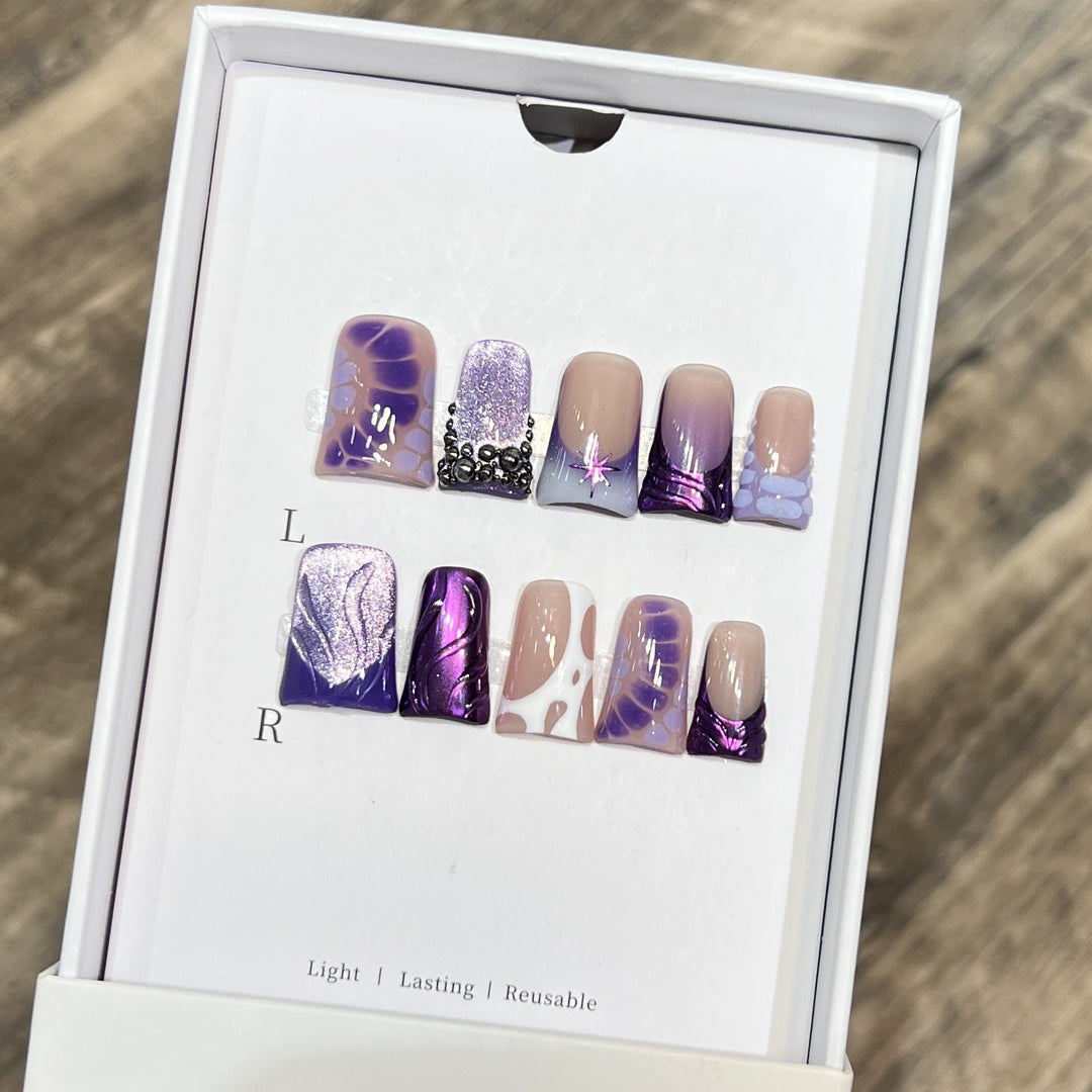 Decorative Floral Stiletto Press-On Nail Set Kalsten