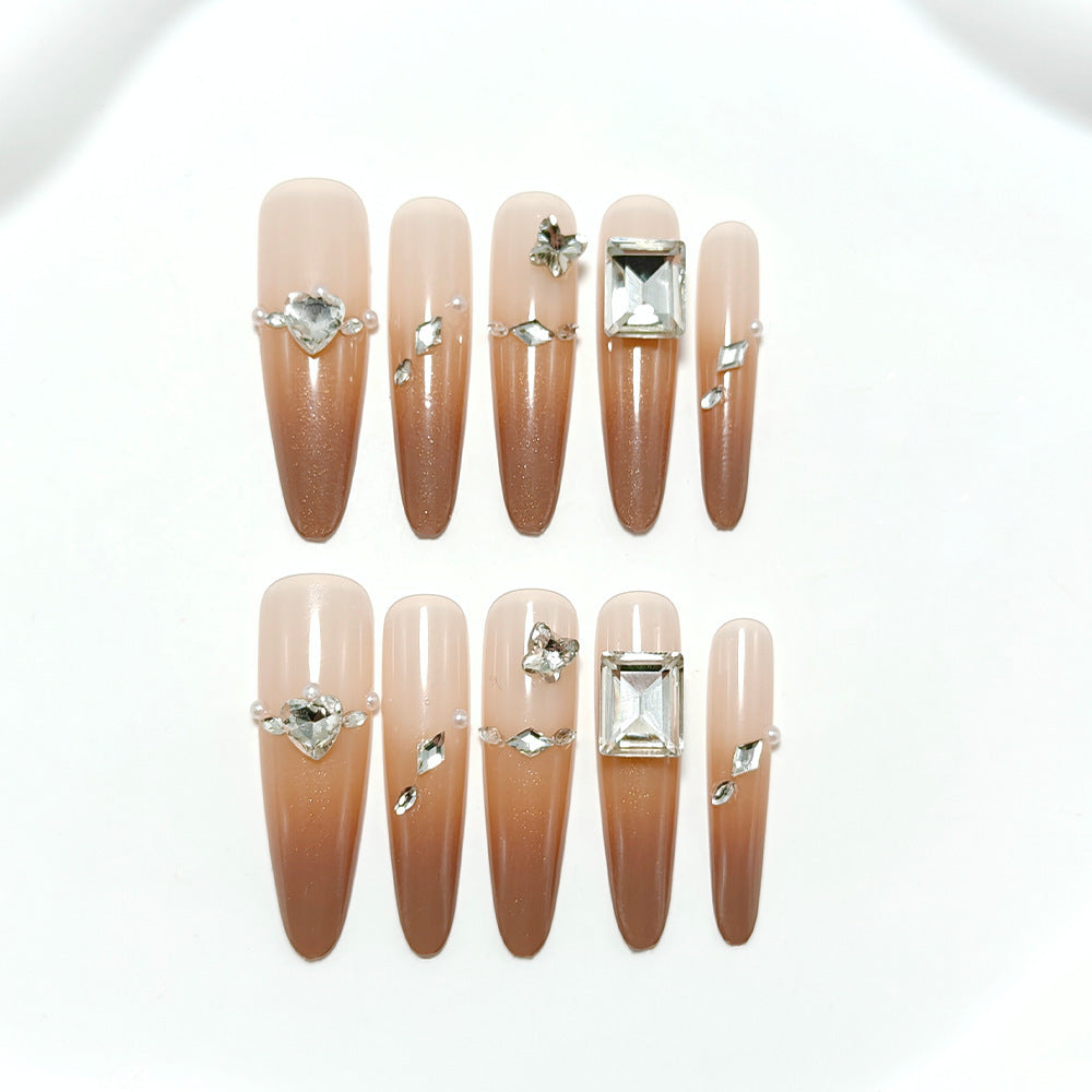 Acrylic nails with glamorous accents Kalsten
