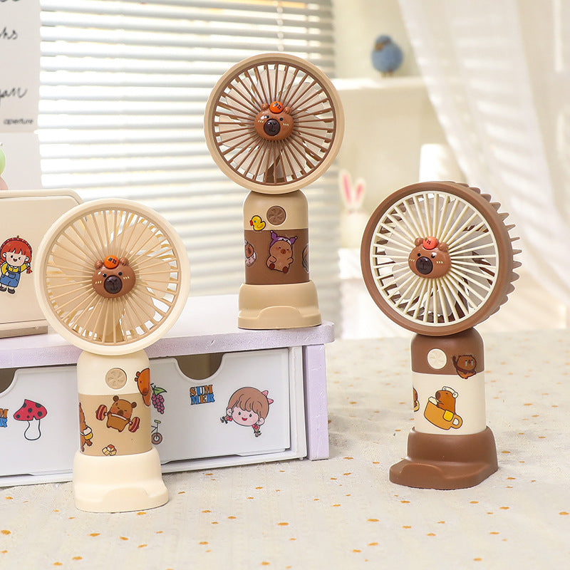 Unisex portable hand and table fan with LED color change and quiet motor Kalsten