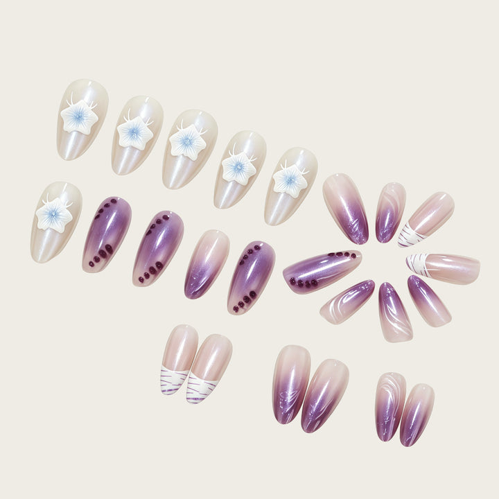 Creative artificial nails with floral design Kalsten