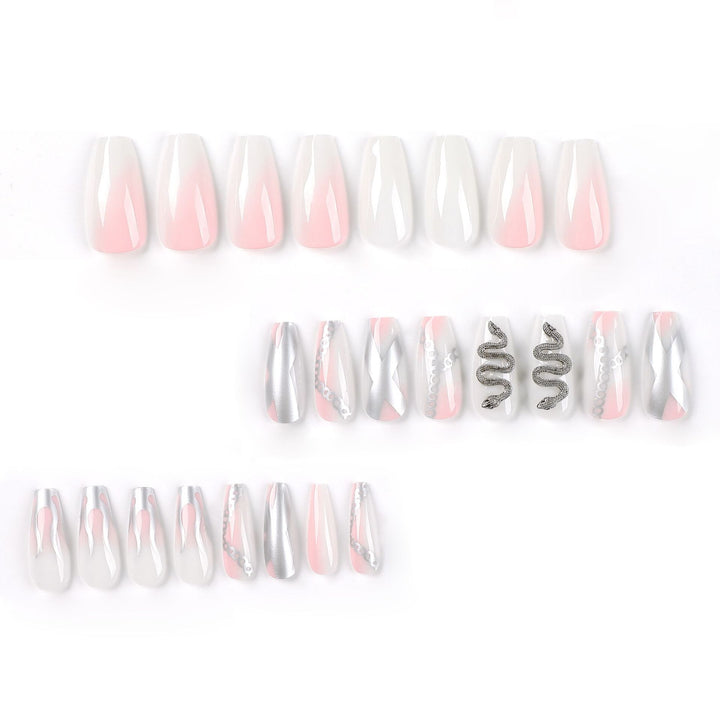 Artistic Nail Extensions with Snake Design Kalsten