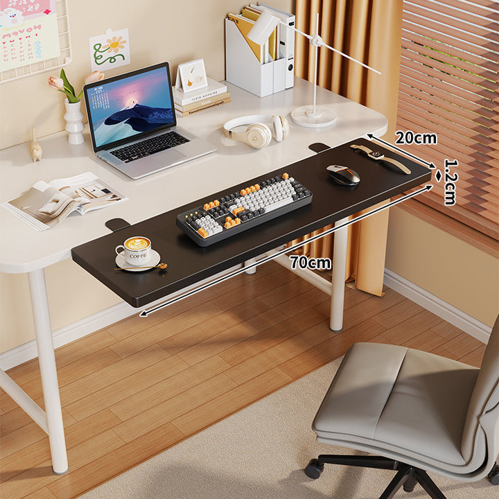 Long Under-Desk Pull-Out Sliding Keyboard and Work Surface Shelf