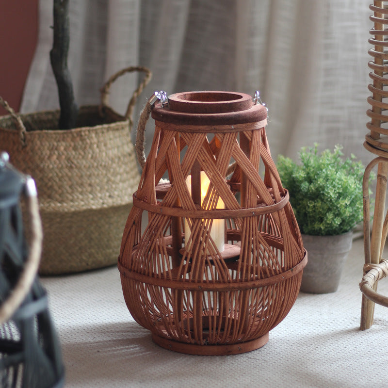 Handmade Rattan Lantern Kalsten